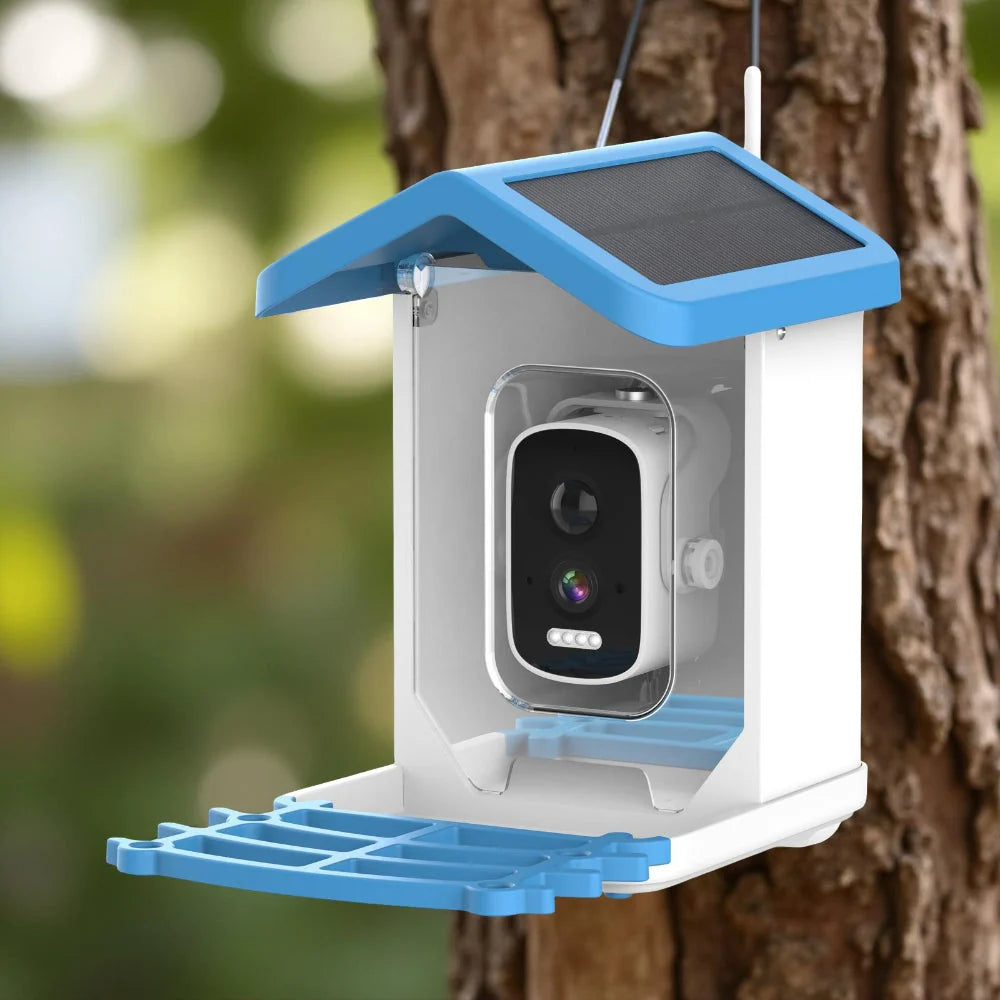 Bird Feeder Camera Solar-Powered 1080p HD App Access