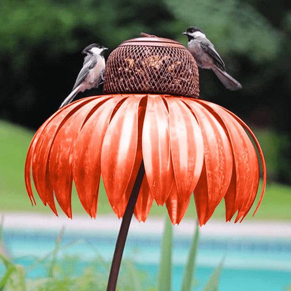 Bird Feeder Metal Weather-Resistant Easy-Refill Lid