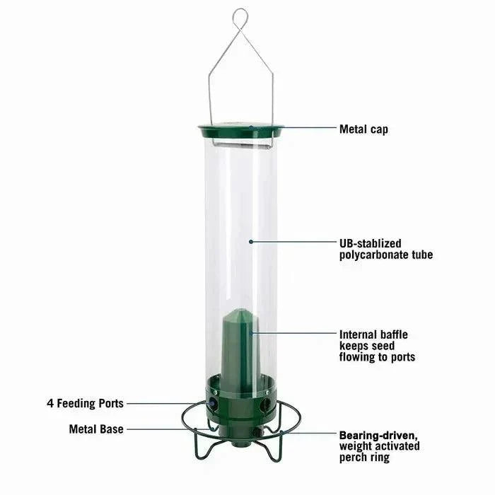 Bird Feeder Squirrel-Proof Hanging Polycarbonate & Metal