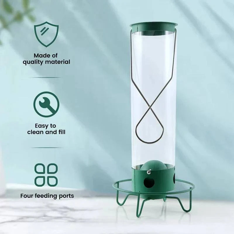 Bird Feeder Squirrel-Proof Hanging Polycarbonate & Metal