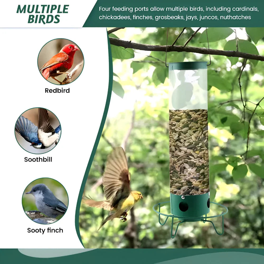 Bird Feeder Squirrel-Proof Rotating Perch 50 cm Tube