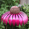 Bird Feeder Station Sunflower Design Weather-Resistant Metal