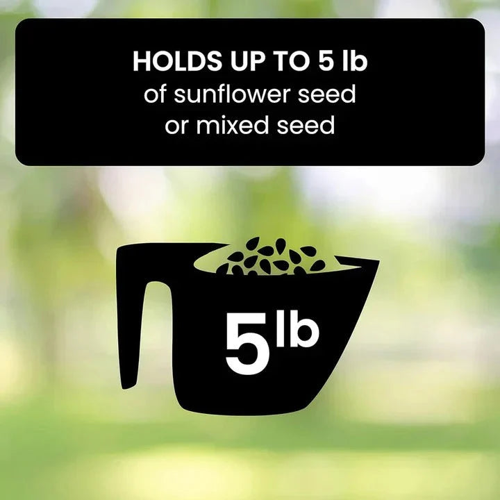 Bird Feeder Weight-Activated Squirrel Guard Weatherproof Metal & Polycarbonate