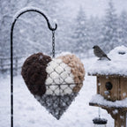 Bird Nesting Material Holder Alpaca Fiber Heart-Shaped Hanging