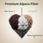 Bird Nesting Material Holder Alpaca Fiber Heart-Shaped Hanging