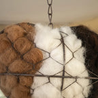 Bird Nesting Material Holder Alpaca Fiber Heart-Shaped Hanging