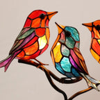 Bird Ornament Acrylic Vivid Color Transfer Stable Base