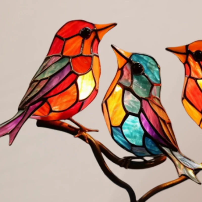 Bird Ornament Acrylic Vivid Color Transfer Stable Base
