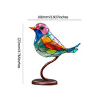 Bird Ornament Acrylic Vivid Color Transfer Stable Base