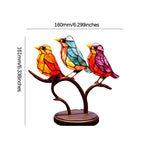 Bird Ornament Acrylic Vivid Color Transfer Stable Base