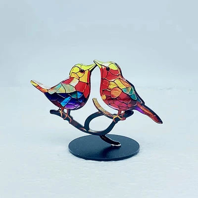 Bird Ornament Acrylic Vivid Color Transfer Stable Base