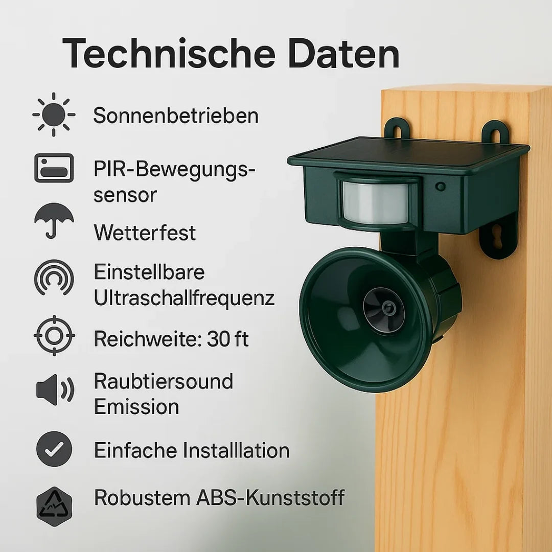 Bird Repellent Solar Motion Sensor Predator Sounds