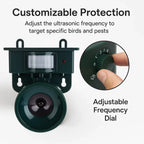 Bird Repeller Motion-Activated Ultrasonic Weather-Resistant