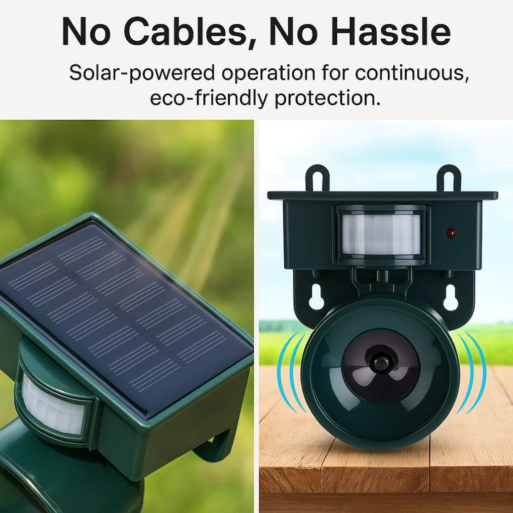 Bird Repeller Motion-Activated Ultrasonic Weather-Resistant