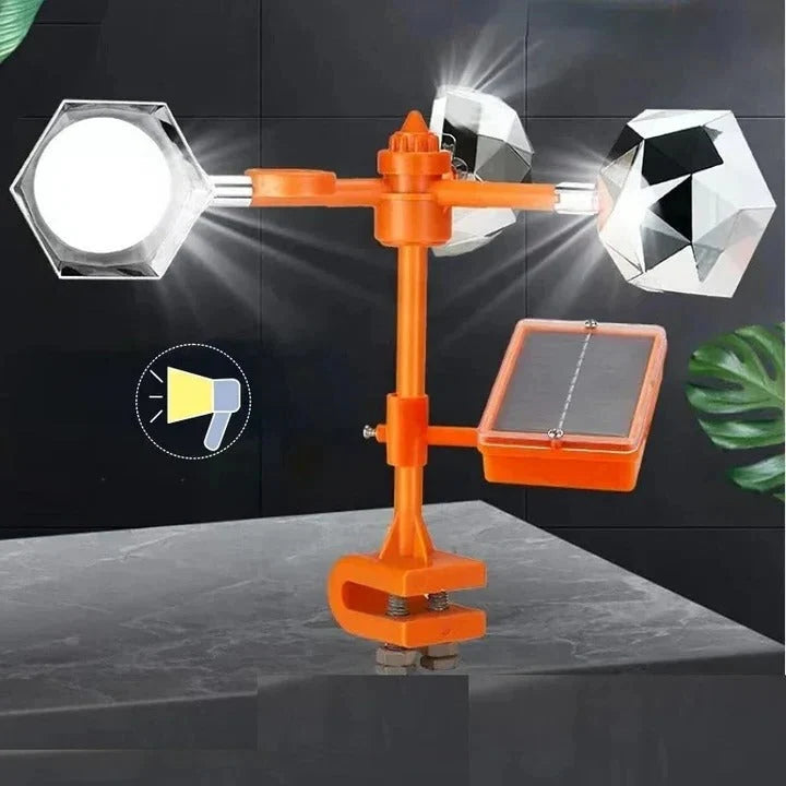 Bird Repeller Solar Powered Spinning Mirrors & Motion Sounds