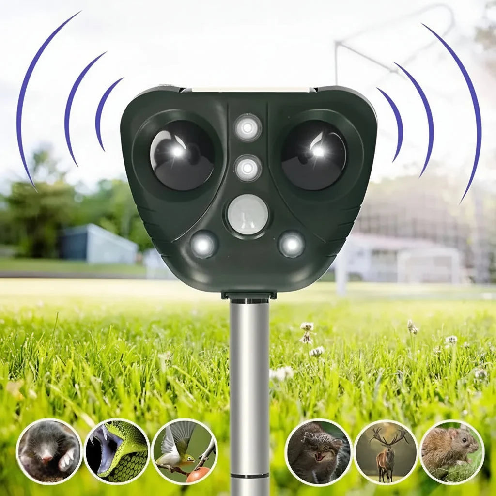 Bird Repeller Solar-Powered Ultrasonic 30 Ft Coverage