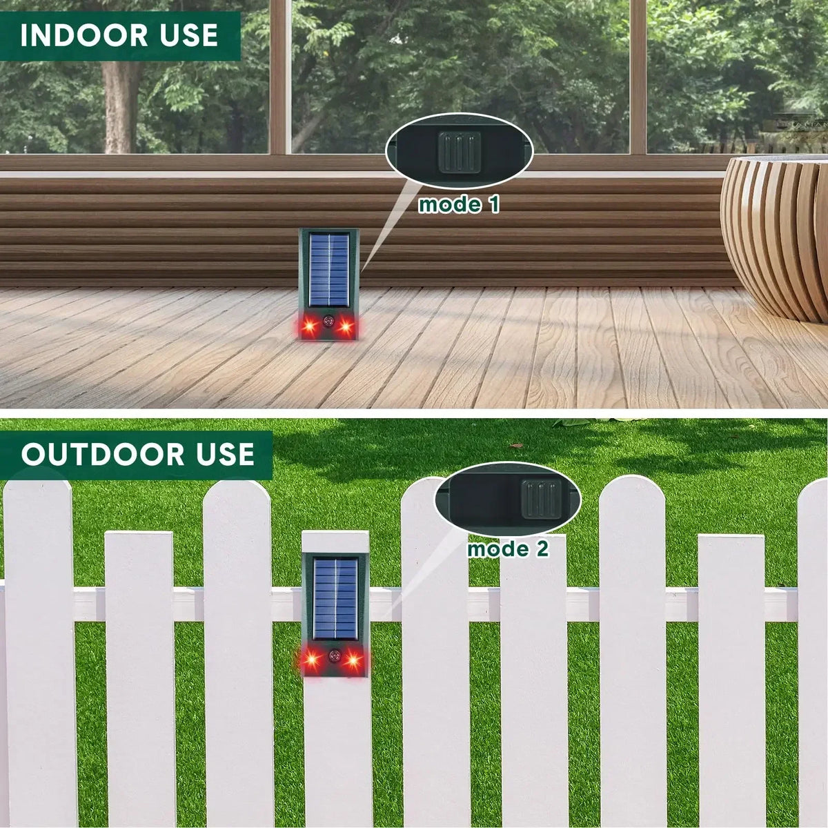 Bird Repeller Ultrasonic Solar Motion Sensor & LED