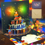 Birthday Card 3D Pop-Up Cake LED Lights & Music