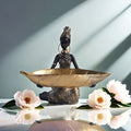 Black Resin Sculptural Jewelry Catch Tray