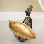 Black Resin Sculptural Jewelry Catch Tray