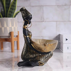 Black Resin Sculptural Jewelry Catch Tray
