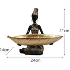 Black Resin Sculptural Jewelry Catch Tray