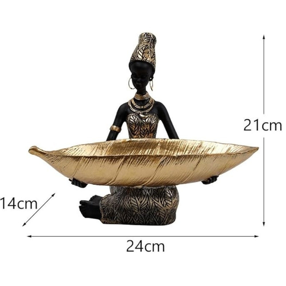 Black Resin Sculptural Jewelry Catch Tray