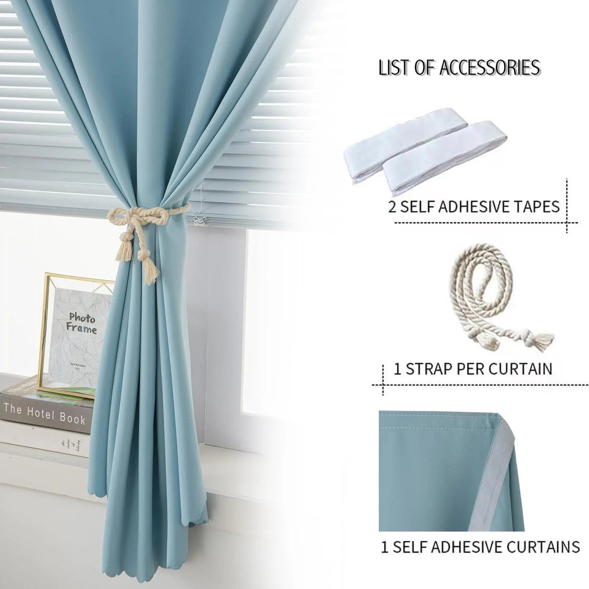 Blackout Curtain Full Blackout UPF100 Velcro Fastening