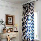 Blackout Microfiber Retro Polka Dot Window Curtain (Machine Washable)