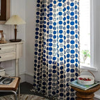 Blackout Microfiber Retro Polka Dot Window Curtain (Machine Washable)