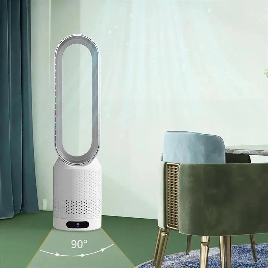 Bladeless Fan Air Purifier Remote Control Whisper-Quiet