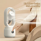 Bladeless Fan Humidifier Rechargeable 4000mAh Quiet