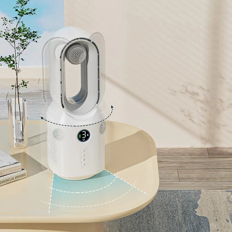 Bladeless Fan Rechargeable Bluetooth Speaker Night Light