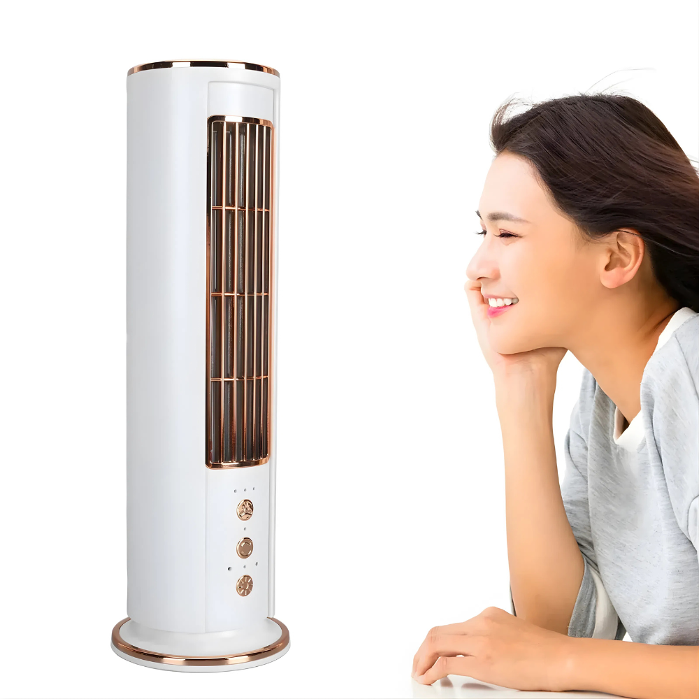 Bladeless Oscillating USB-Rechargeable Table Fan