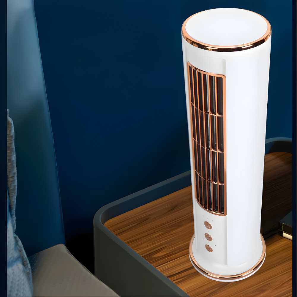 Bladeless Oscillating USB-Rechargeable Table Fan
