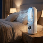 Bladeless Tower Fan Silent Sleep Mode Compact