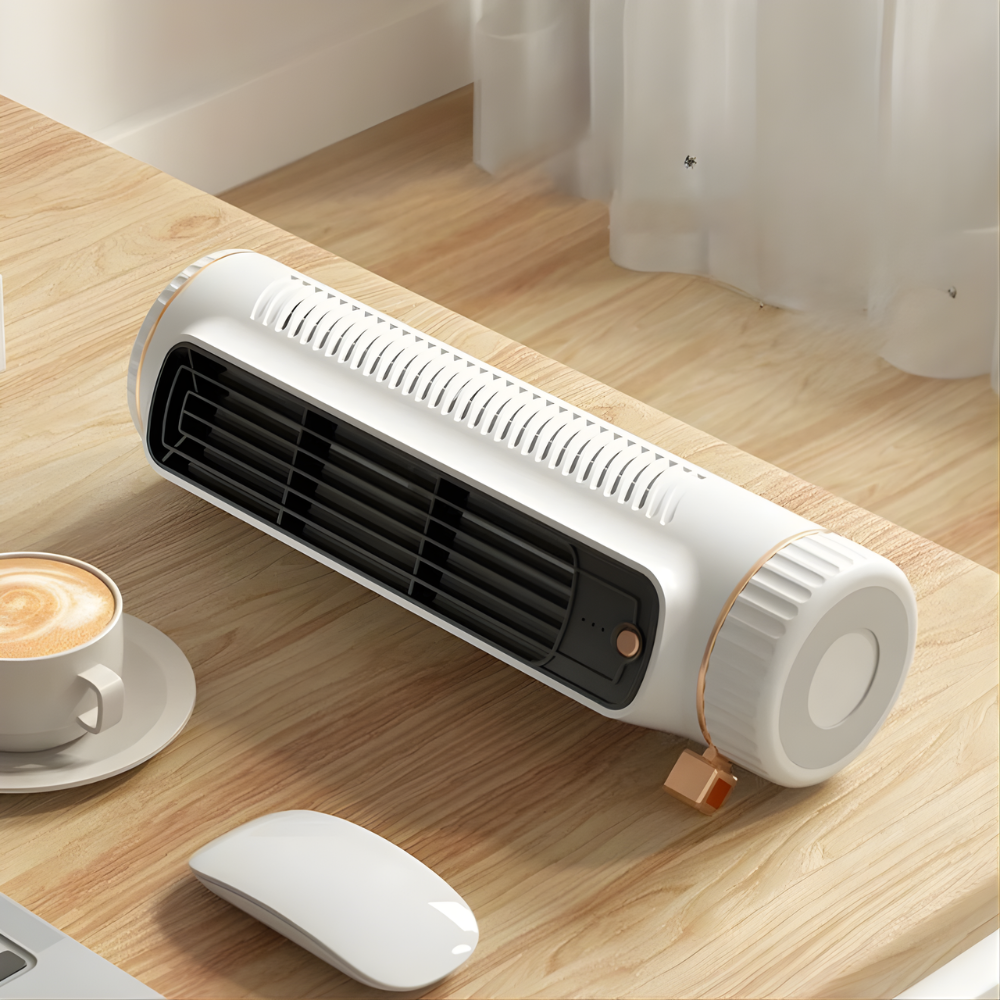 Bladeless USB-Powered Oscillating Tower Fan