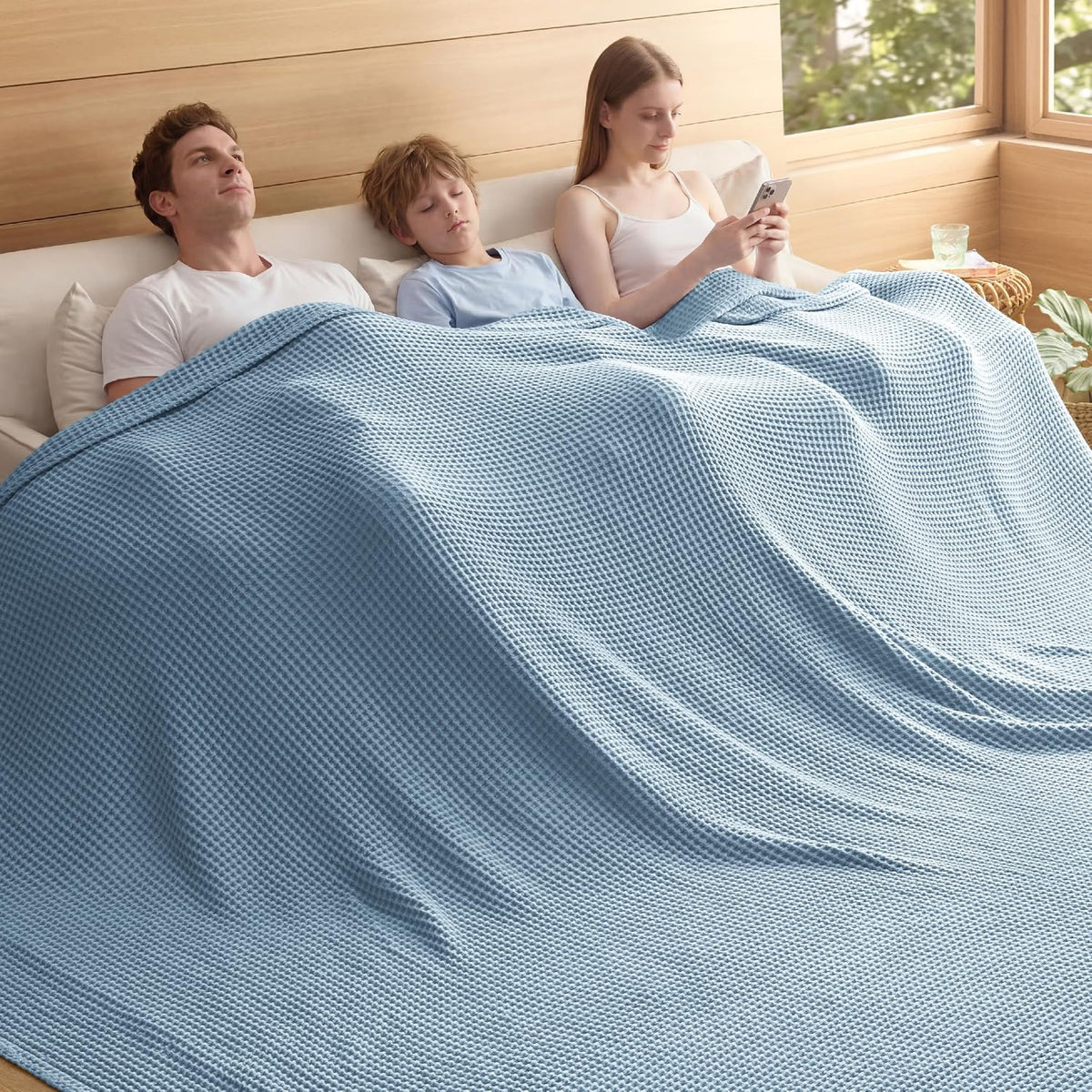 Blanket 100% Cotton Waffle Weave All-Season
