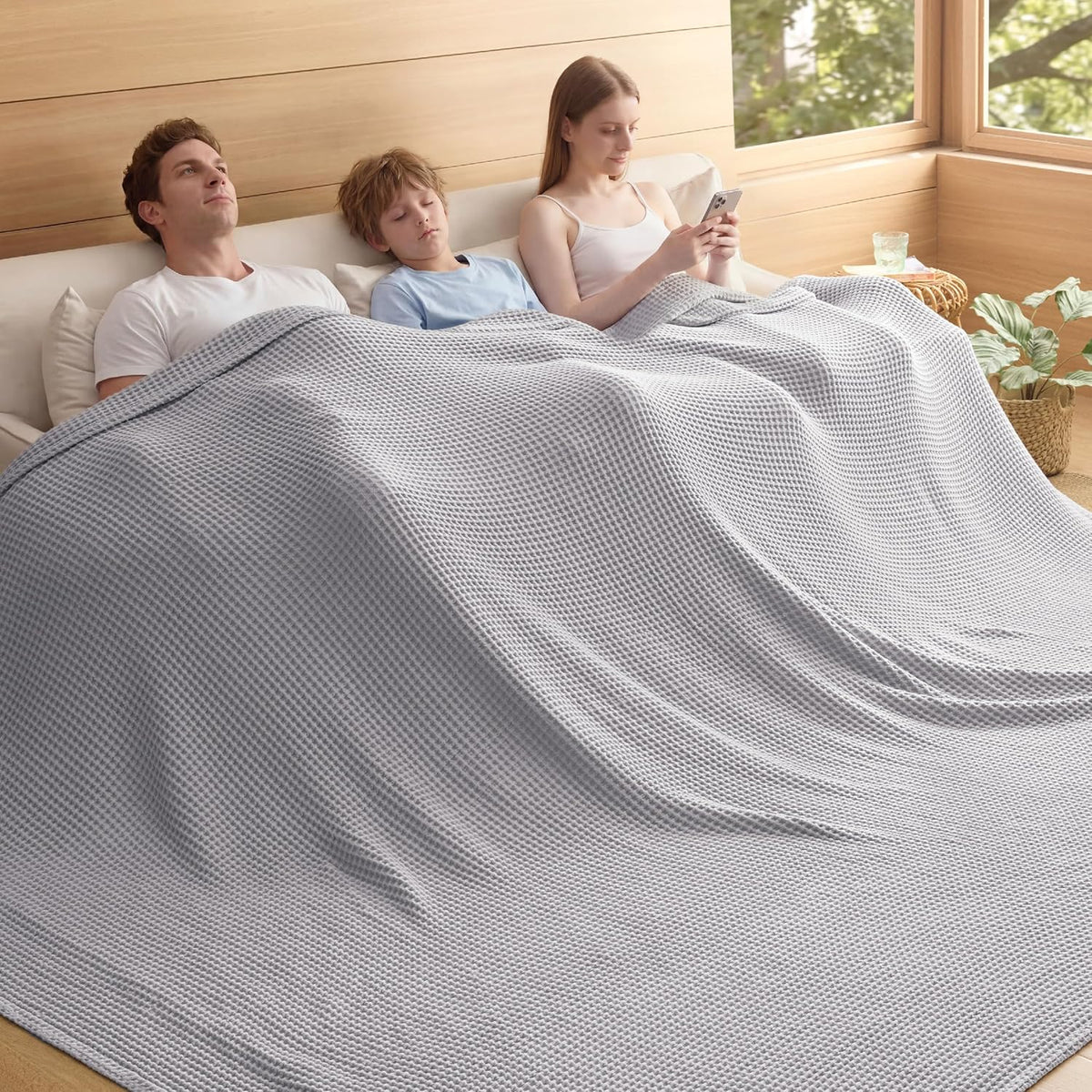 Blanket 100% Cotton Waffle Weave All-Season