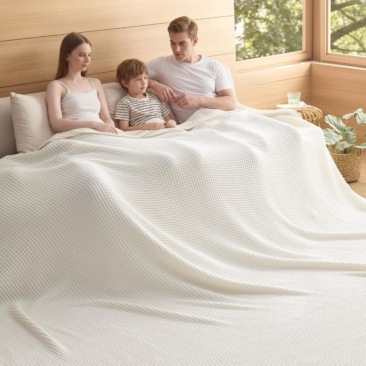 Blanket 100% Cotton Waffle Weave All-Season