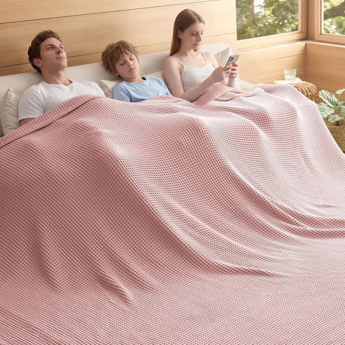 Blanket 100% Cotton Waffle Weave All-Season
