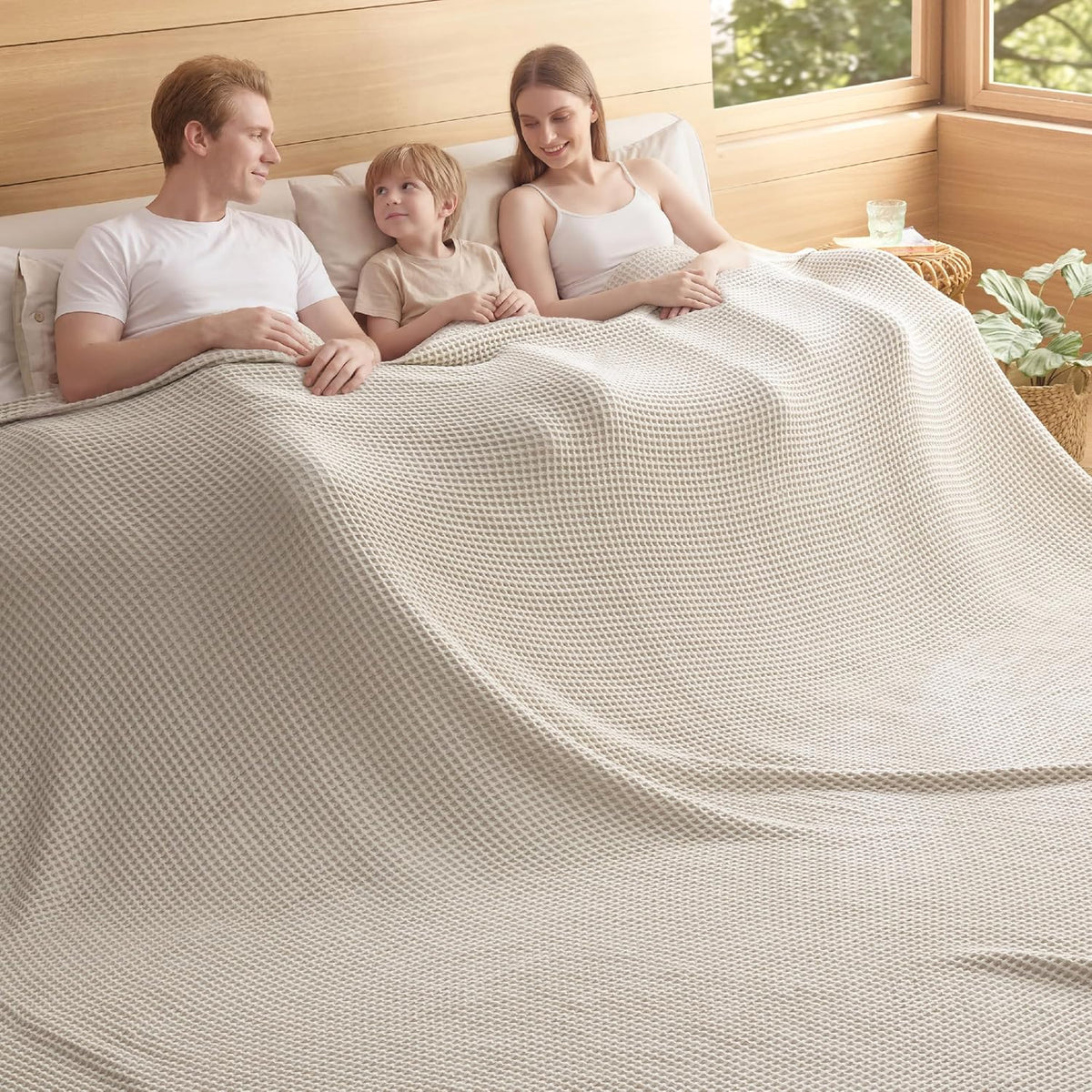 Blanket 100% Cotton Waffle Weave All-Season