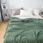 Blanket 100% Cotton Waffle Weave Lightweight Breathable