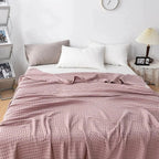 Blanket 100% Cotton Waffle Weave Lightweight Breathable
