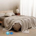 Blanket 100% Cotton Waffle Weave Lightweight Breathable