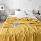 Blanket 100% Cotton Waffle Weave Lightweight Breathable