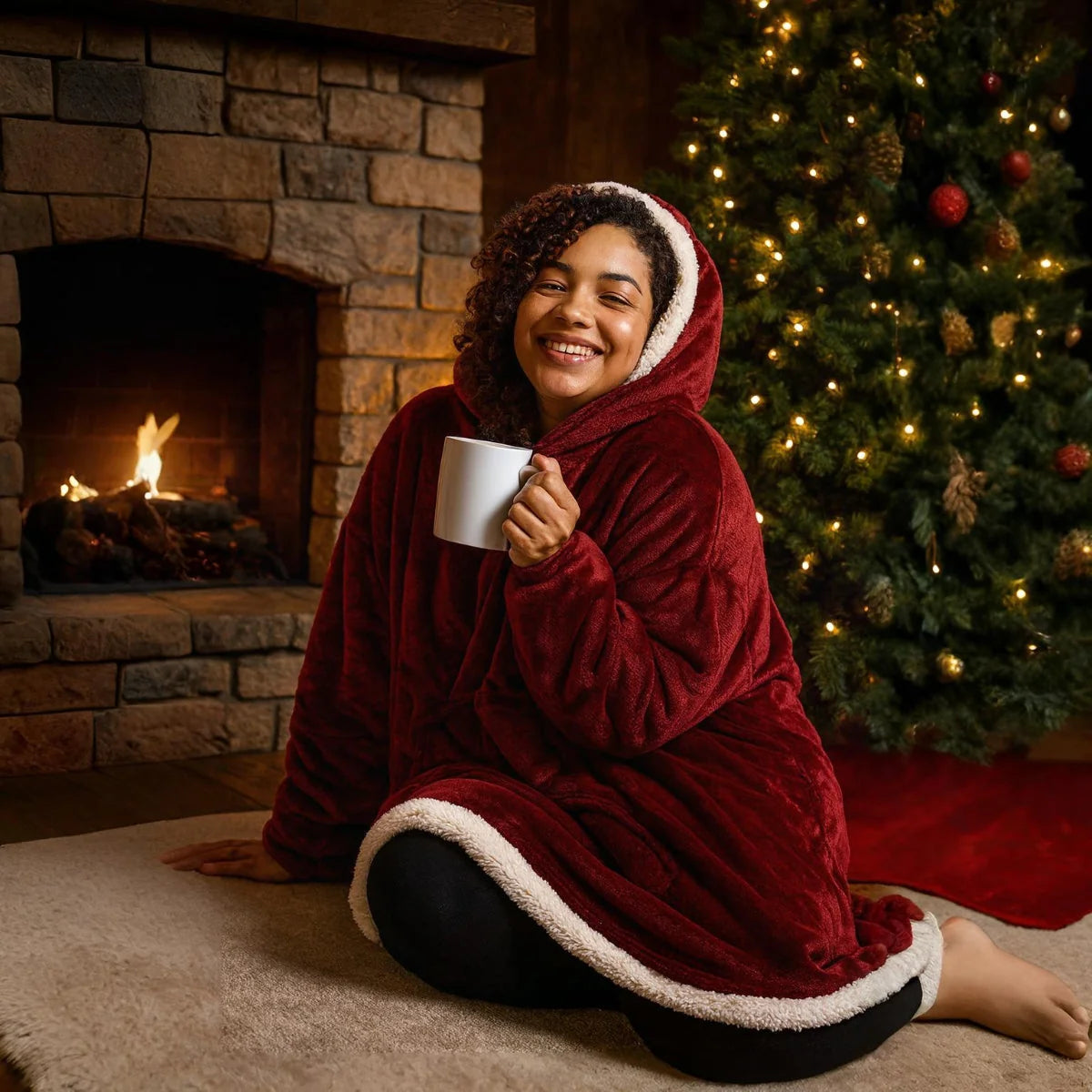 Blanket Hoodie Oversized Front Pocket Machine-Washable