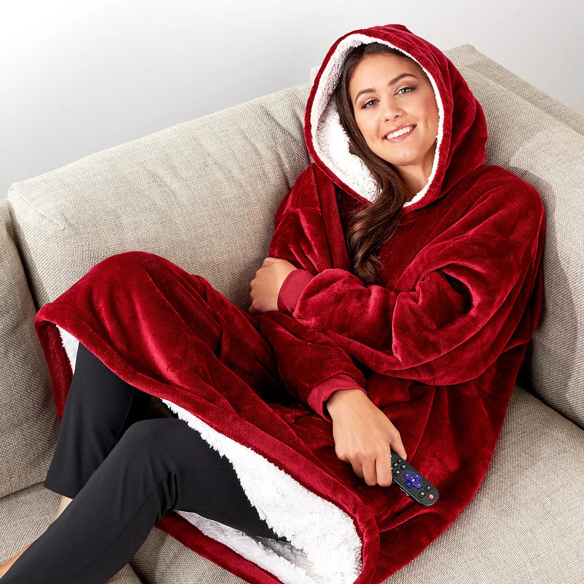 Blanket Hoodie Oversized Front Pocket Machine-Washable