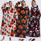 Blanket Hoodie Oversized Knee-Length Large Hood & Machine Washable