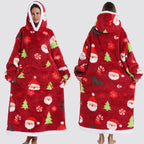 Blanket Hoodie Oversized Knee-Length Large Hood & Machine Washable